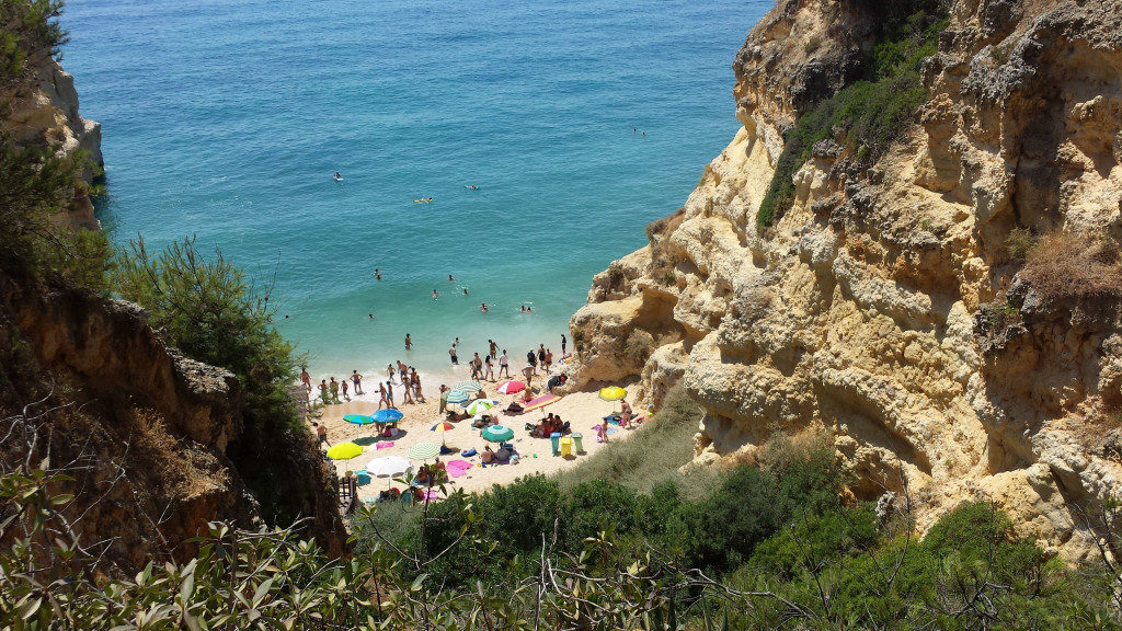 Stunning secluded beaches along the Algarve coastline